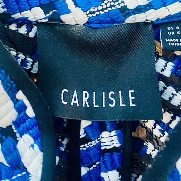 Carlisle Vibrant Blue White & Black Blazer 4 - Picture 2 of 3